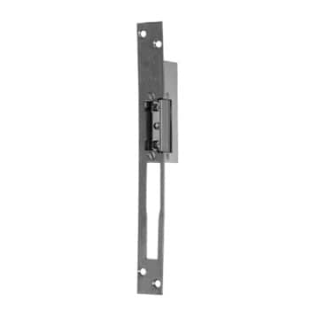Incontro elettrico ISEO Match, frontale piatto 240x24x3 mm, per serratura da infilare montante destra e fascia sinistra, in acciaio Inox