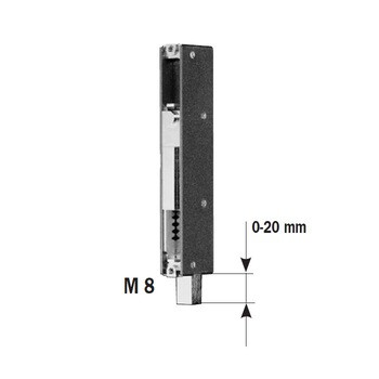 Deviatore ISEO per Multiblindo, chiusura basso, puntale sfaccettato per antisvito diametro 14X55 mm, quadro filetto M8 per puntale
