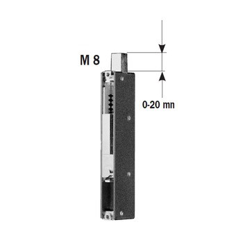 Deviatore ISEO per Multiblindo, chiusura alto, puntale sfaccettato per antisvito diametro 14X55 mm, quadro filetto M8 per puntale