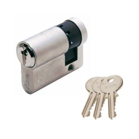 Mezzo Cilindro F5 Iseo per serratura, a profilo Standard, lunghezza 40 mm 30-10, finitura Nichelato