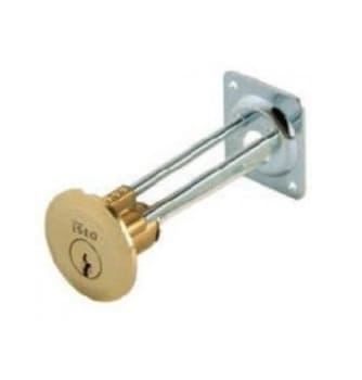 Cilindro ISEO con chiave esterno staccato, per maniglione antipanico, da abbinare a porta di spessore 85 mm, colore ottone