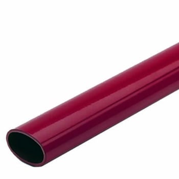 Barra ovale orizzontale ISEO per maniglione antipanico, lunghezza 1130 cm, colore rosso