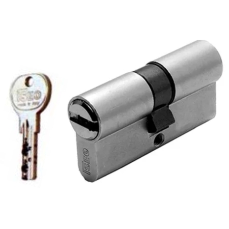 Cilindro R11 Iseo per serratura, sagomato profilo europeo, lunghezza 70 mm 35-35, finitura Nichelato