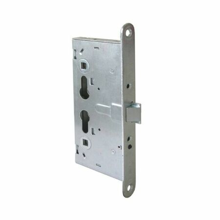 Serratura da infilare elettrica 13160.65.1 Cisa per porte Antipanico destra, solo scrocco, funzione a tirare, tensione 12 V cc, 800 mA, finitura Zincato