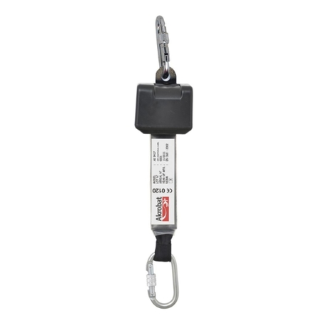 Moschettone Akrobat AK9417 Industrial Starter per sistema anticaduta, bloccaggio a vite, apertura 18 mm, certificato EN362, materiale Acciaio