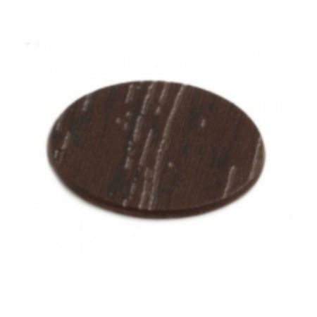 Copriforo adesivo Abs Italfeltri, diametro 20 mm, confezione industriale, Abs finitura Noce 6074