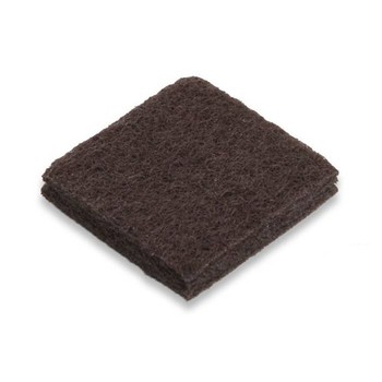 Confezione 16 feltrini adesivi Italfeltri Polit-R Light, spessore 3,5 mm, dimensioni 25x25 mm, colore Marrone