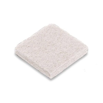 Confezione 10 feltrini adesivi Italfeltri Polit-R Light, spessore 3,5 mm, dimensioni 20x20 mm, colore Bianco