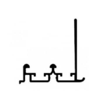 Binario superiore 9400 1 Koblenz per Systema 9400, portata 50/100 Kg, per anta esterna mobile in legno, colore Argento
