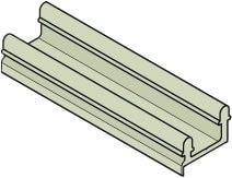 Binario superiore per anta di armadi, Koblenz System 0930/50, portata 50 kg, 6 metri, in Alluminio anodizzato e forato