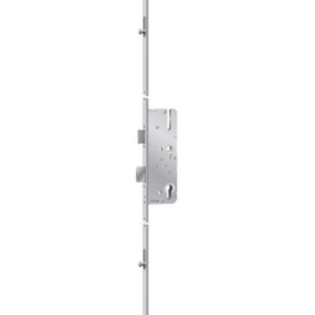 Serratura multipunto AS 8100 KFV, foro Yale, scrocco e catenaccio, 4 nottolini, entrata 55 mm, frontale 16 mm, finitura Zincato