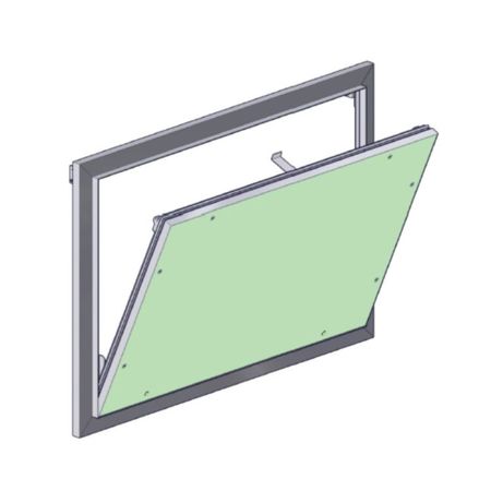 Botola di ispezione Cliky 2 rettangolare Knauf da soffitto a parete, con idrolastra GKI (H), dimensioni 400x800x12,5 mm