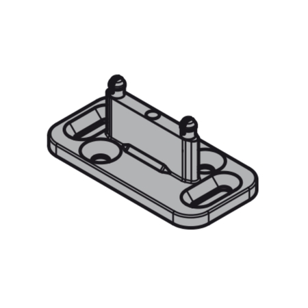 Guida inferiore Koblenz per porta scorrevole, regolabile, dimensioni 30x60 mm