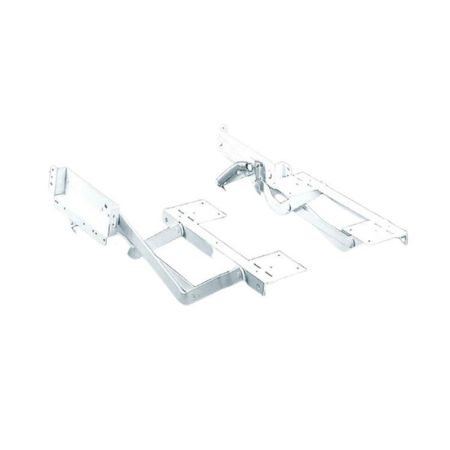 Meccanismo estraibile 5310 Kessebohmer per utensili da cucina, piano da 410-570 mm, 4 molle con portata 12 Kg, Acciaio finitura Bianco