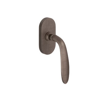 Maniglia per finestra DK serie Courmayeur Le Fabric Bronze, in Bronzo, finitura Ferro Anticato