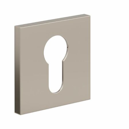 Bocchetta foro Yale per maniglia Le Fabric collezione Contemporary Quadra, dimensione 50x50 mm, finitura Cromo Lucido