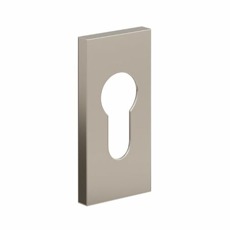 Bocchetta rettangolare foro Yale per maniglia Le Fabric collezione Contemporary Quadra, lunghezza 63 mm, finitura Cromo Lucido