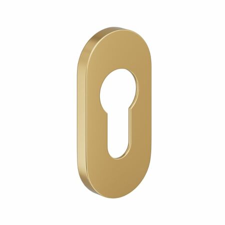 Bocchetta ovale foro Yale per maniglia Le Fabric collezione Contemporary Tonda, lunghezza 63 mm, finitura Ottone Naturale
