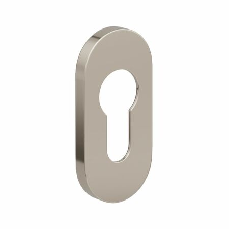 Bocchetta ovale foro Yale per maniglia Le Fabric collezione Contemporary Tonda, lunghezza 63 mm, finitura Cromo Lucido