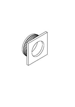 Rosetta quadra per maniglia Le Fabric collezione Contemporary Minimal, diametro 22 mm, finitura Cromo Opaco
