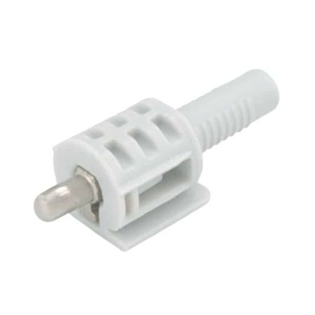 Reggipiano Spring 10802010 Livenza per ripiano in legno spessore 16 mm, perno da 5 mm, diametro foro 15x16,5 mm, perno 8x19,5 mm, Ferro e Plastica finitura Bianco