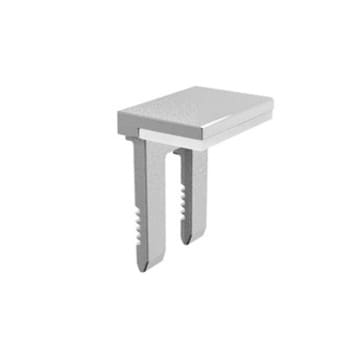 Forcella con gommino Kubic 16019140 Livenza, per Reggicristallo 4-8 mm, spessore 2,6 mm, finitura Nichelato