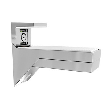 Supporto Reggimensola Kalabrone Maxi 16220030 Livenza, a morsetto 25-50 mm, portata 25 Kg, finitura Argento