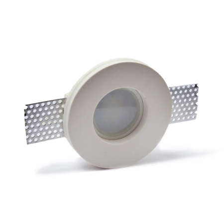 Faretto ad incasso 43 LV Stucchi per cartongesso, a scomparsa, porta lampada GU10, diametro 95 mm, materiale Gesso