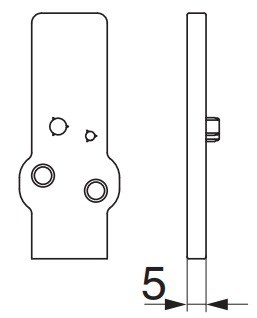 Spessore Staffa di chiusura per fermo maniglia MAICO 41521 Rustico, spessore  5 mm