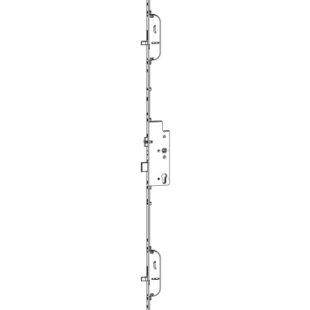 Serratura Multipunto 239962 Maico, foro yale entrata 45 mm, dimensione 16x1800, con 2 punzoni + 1 funghi, finitura Argento