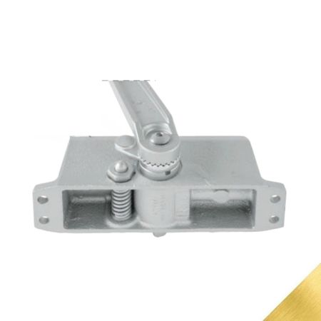 Kit fermaporta camma AC517 Mab per chiudiporta aereo serie 500, con braccetto e perno, Alluminio finitura Oro