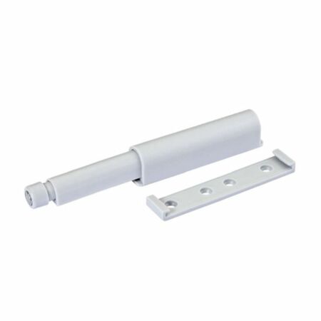 Cricchetto a scatto 0791 Maco per anta mobile, con magnete neodimio, dimensione 74x17 mm, corsa 40 mm, finitura Bianco