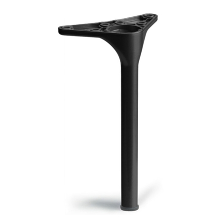 Manfrotto 204SP1 Piedini Reversibili In Gomma E Metallo Per Treppiedi - Nero, Lega Alluminio
