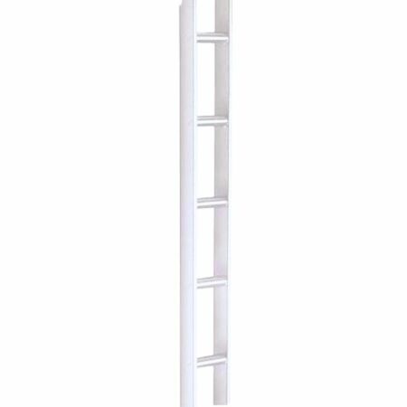 Cremagliera Scala Reale GB Manzoni per pareti modulabili, dimensione 22x14 mm, altezza 2000 mm, Acciaio finitura Bianco Verniciato