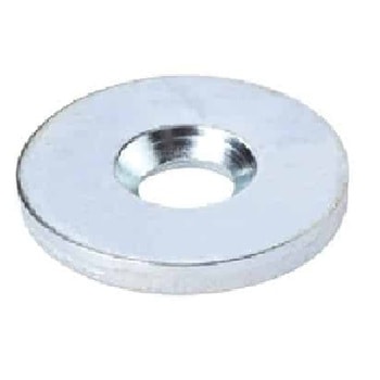 Contropiastra tonda con foro Maco per mobile, diametro esterno 15 mm, spessore 2 mm, finitura Ferro Zincato