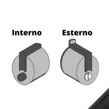 Premiapri Forma F12 Meroni per porte, chiavistello interno, segnalatore esterno senza serratura e controbordo, finitura Nero Verniciato