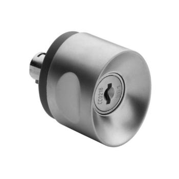 Pomolino PRATIKO Meroni per serratura serie 26, con cilindro girevole, dimensoni 42x34 mm, finitura Cromato Opaco