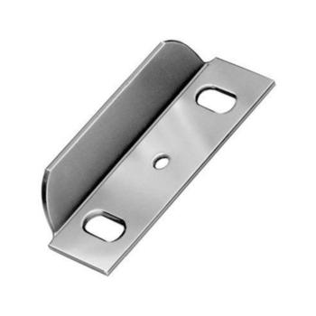 Controbordo a squadra O807 Meroni per serratura da mobile, dimensioni 35x13,5 mm, finitura Zincato