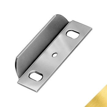 Controbordo a squadra O807 Meroni per serratura da mobile, dimensioni 35x13,5 mm, finitura Ottone
