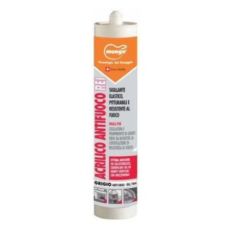 Sigillante acrilico REI Mungo per giunti e fughe, antifuoco, cartuccia 310 ml, finitura Grigio