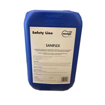 Detergente igienizzante Saniflex Ready Mungo per superfici, non alcolico, senza risciacquo, tanica 25 kg