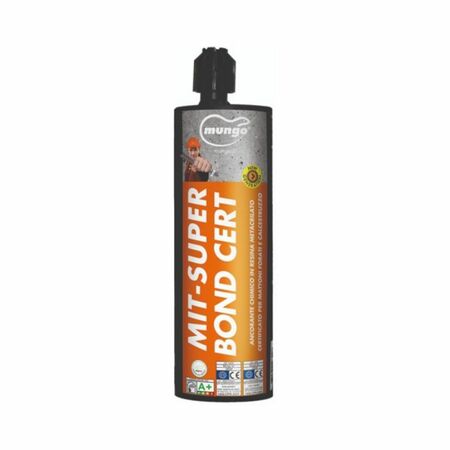 Ancorante chimico Mit Super Bond Plus Mungo con valigetta, per industria serramento e posa in opera certificata, cartuccia 420 ml, finitura Grigio