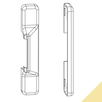 Kit di copertura Multi-Matic Maico per cerniera centrale a vista, finitura Oro