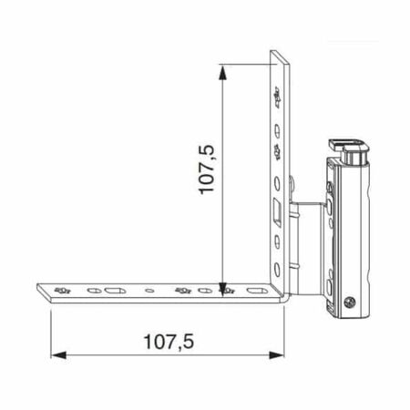 Angolo per cerniera ad incasso DT 160 sinistro MULTI MATIC MAICO, aria 4 battuta 18-9, finitura Argento