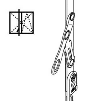 Asta a leva fix, HBB 841-1090, MULTI-MATIC MAICO, Altezza maniglia HM 400, finitura Argento