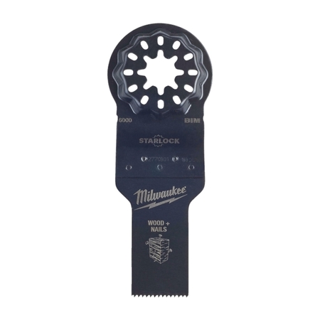 Lama Bi-Metal Milwaukee per utensile multifunzione, per legno con chiodi, dimensioni 20x34 mm