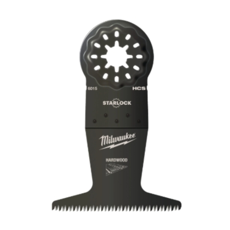 Lama HCS Milwaukee per utensile multifunzione, per taglio legno duro dal pieno, dimensioni 65x42 mm