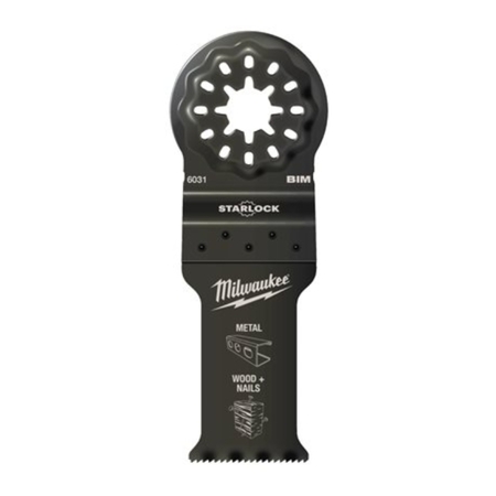 Lama Bi-Metal Milwaukee per utensile multifunzione, per legno con chiodi e metallo, dimensioni 28x47 mm