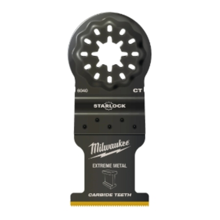 Lama TCT Milwaukee per utensile multifunzione, per legno e metallo duro, dimensioni 35x32 mm, denti materiale Carburo
