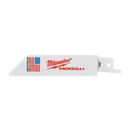 Set 5 lame Hackzall Milwaukee per metallo, lunghezza 100 mm, materiale denti Bi-Metal